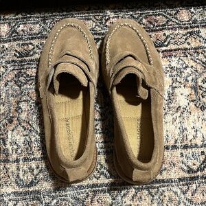 Kelsi Dagger Tan Suede Loafers